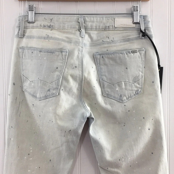 Cult Of Individuality Zen Mid Rise Skinny Jeans Womens 26 White Blue Denim‎ - Picture 4 of 13